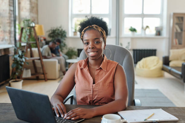 Woman learning online